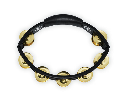 Latin Percussion LP170 Cyclops Handheld Tambourine - Black with Brass Jingles - Poppa's Music