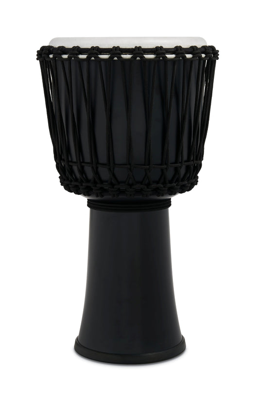 Latin Percussion 10-inch Rope Tuned Circle Djembe with Perfect-Pitch head - Black - LP2010-BK - Poppa's Music