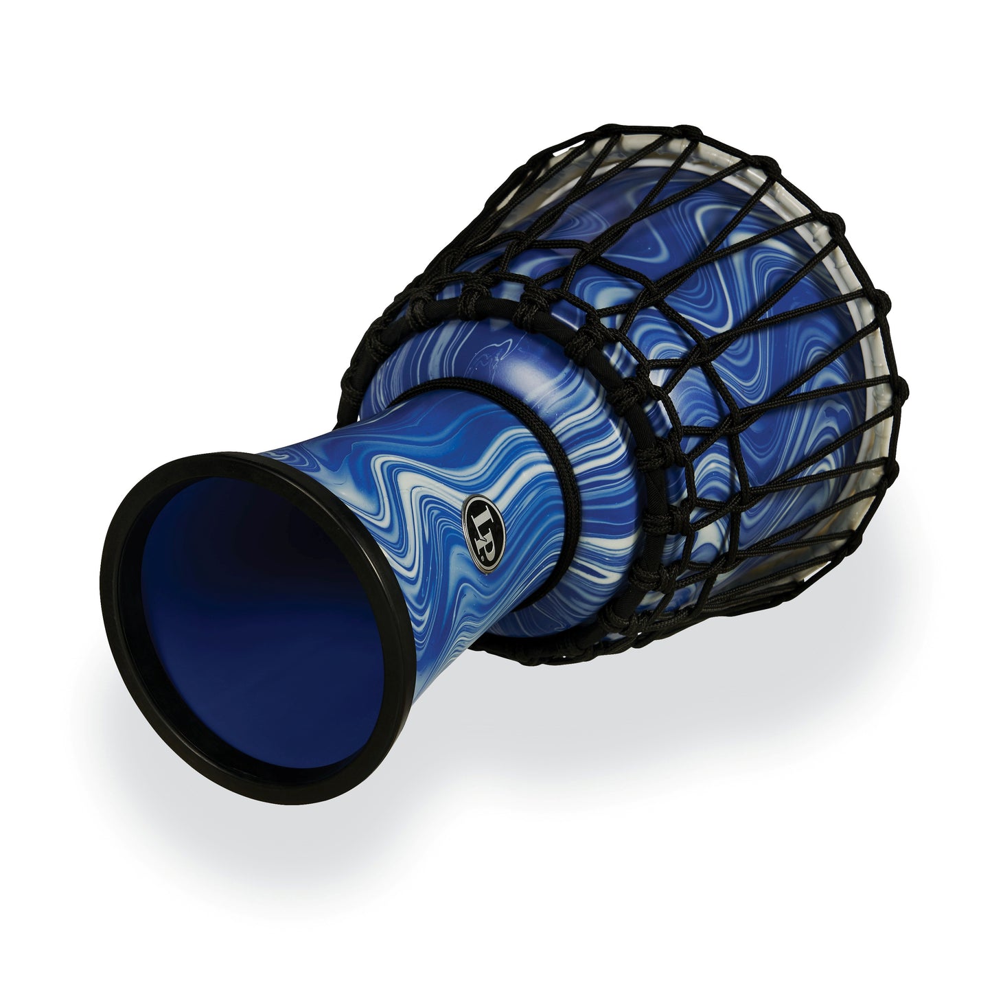 Latin Percussion 10-inch Rope Tuned Circle Djembe with Perfect-Pitch head - Blue Marble - LP2010-BM - Poppa's Music