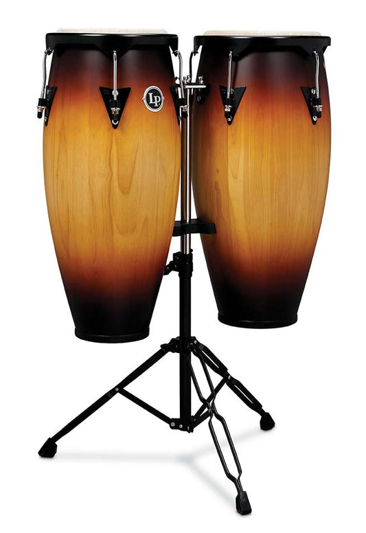 LP City Series 10-inch and 11-inch Conga Set with Double Stand - Vintage Sunburst - Poppa's Music 