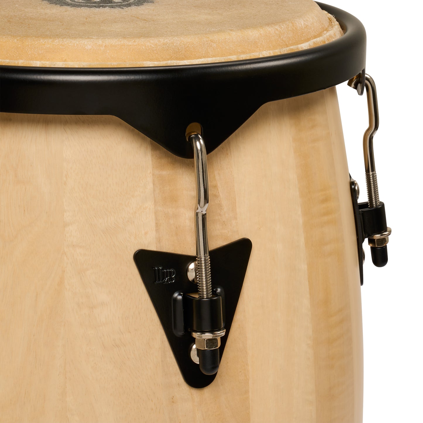 Latin Percussion City II 10-11 Conga Set Mango w/Double Stand, Natural Black LP646NYII-AW