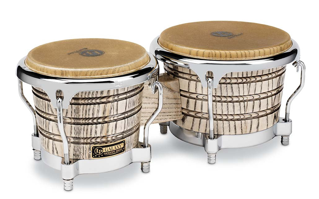Latin Percussion Galaxy Giovanni LP793X-C Bongos, Chrome Hardware - Poppa's Music