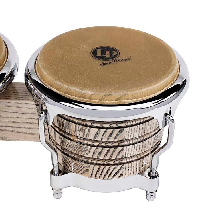 Latin Percussion Galaxy Giovanni LP793X-C Bongos, Chrome Hardware - Poppa's Music