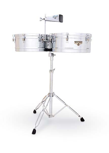 LP Matador M257 14" and 15" Timbales - Chrome with Chrome Hardware - Poppa's Music