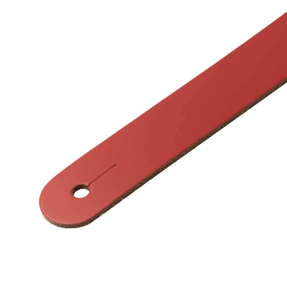 Levy's Red Leather Guitar Strap with White Backing M26PD-RED-WHT