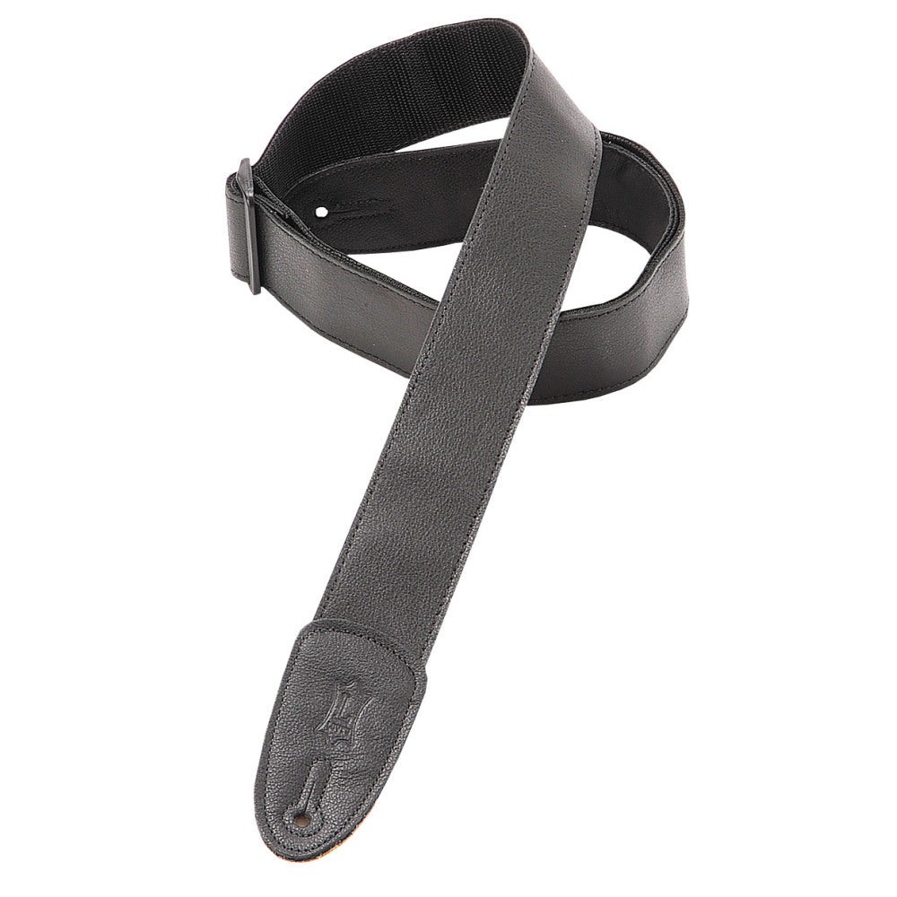 Levy's 2" Garment Leather Black Guitar Strap M7GP-BLK