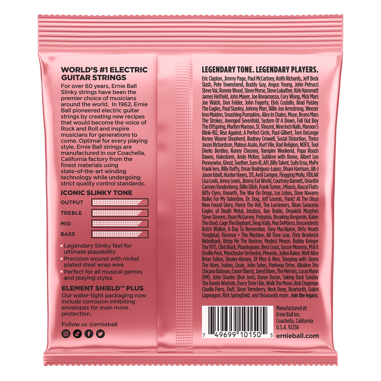 Ernie Ball Zippy Slinky Nickel Wound Electric Guitar Strings 7-36 Gauge P02217