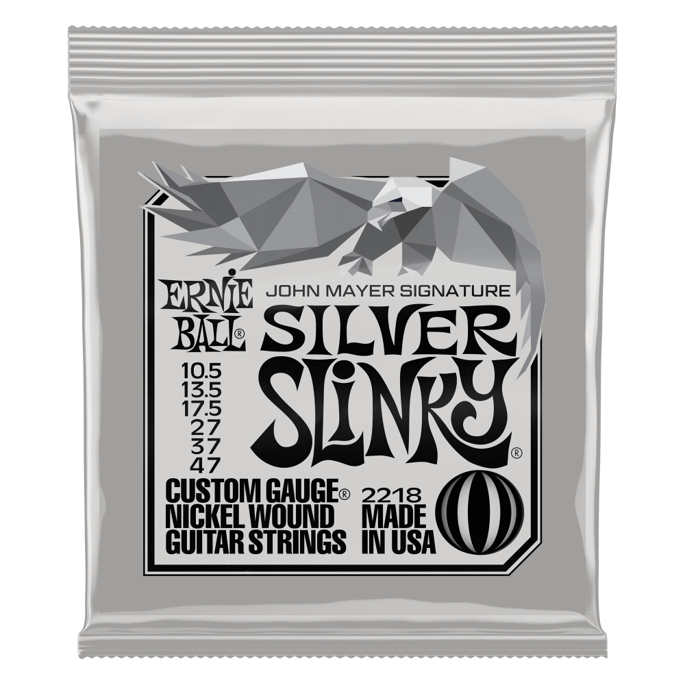 Ernie Ball John Mayer Signature Silver Slinky Nickel wound Electric Guitar Strings 10.5-47