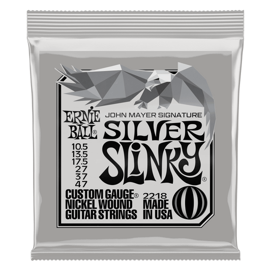 Ernie Ball John Mayer Signature Silver Slinky Nickel wound Electric Guitar Strings 10.5-47