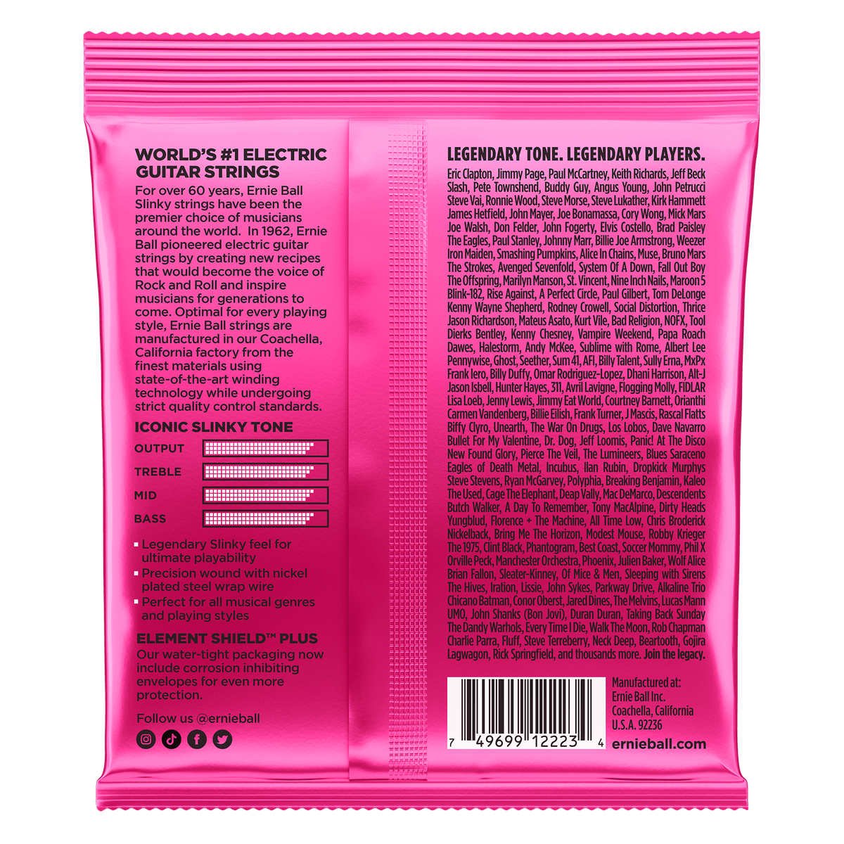 Ernie Ball Super Slinky Nickel Wound Electric Guitar Strings - 9-42 Gauge - 2223