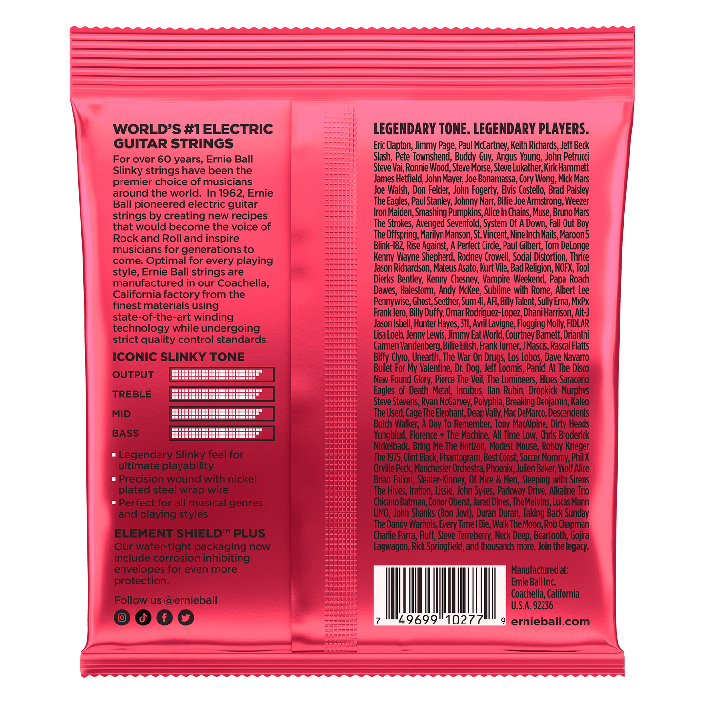 Ernie Balll 2226 Burly Slinky Electric Guitar Strings 11-52