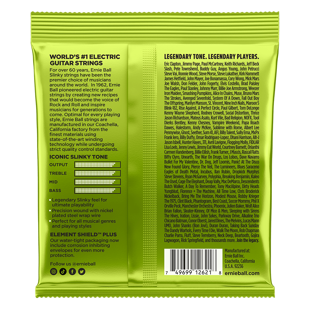 Ernie Ball Regular Slinky 7-String Nickel Wound Electric Guitar Strings - 10-56 Gauge - 2621