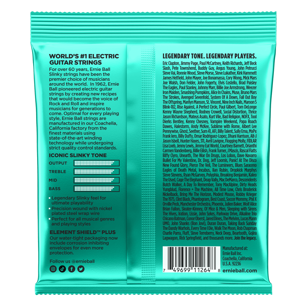 Ernie Ball Not Even Slinky Nickel Wound Electric Guitar Strings - 12-56 Gauge - 2626