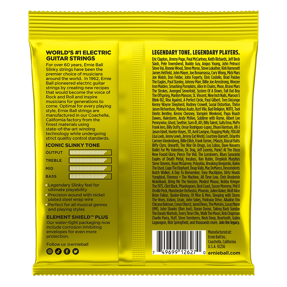 Ernie Ball Beefy Slinky Nickel Wound Electric Guitar Strings - 11-54 Gauge - 2627