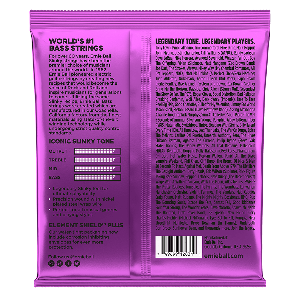 Ernie Ball Power Slinky Nickel Bass Strings, 55-110 Gauge - 2831