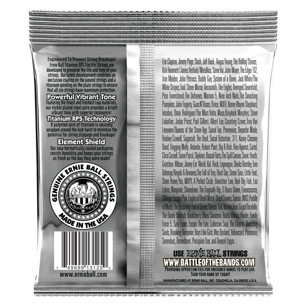 Ernie Ball Extra Slinky Coated Titanium RPS Electric Guitar Strings - 8-38 Gauge - 3125