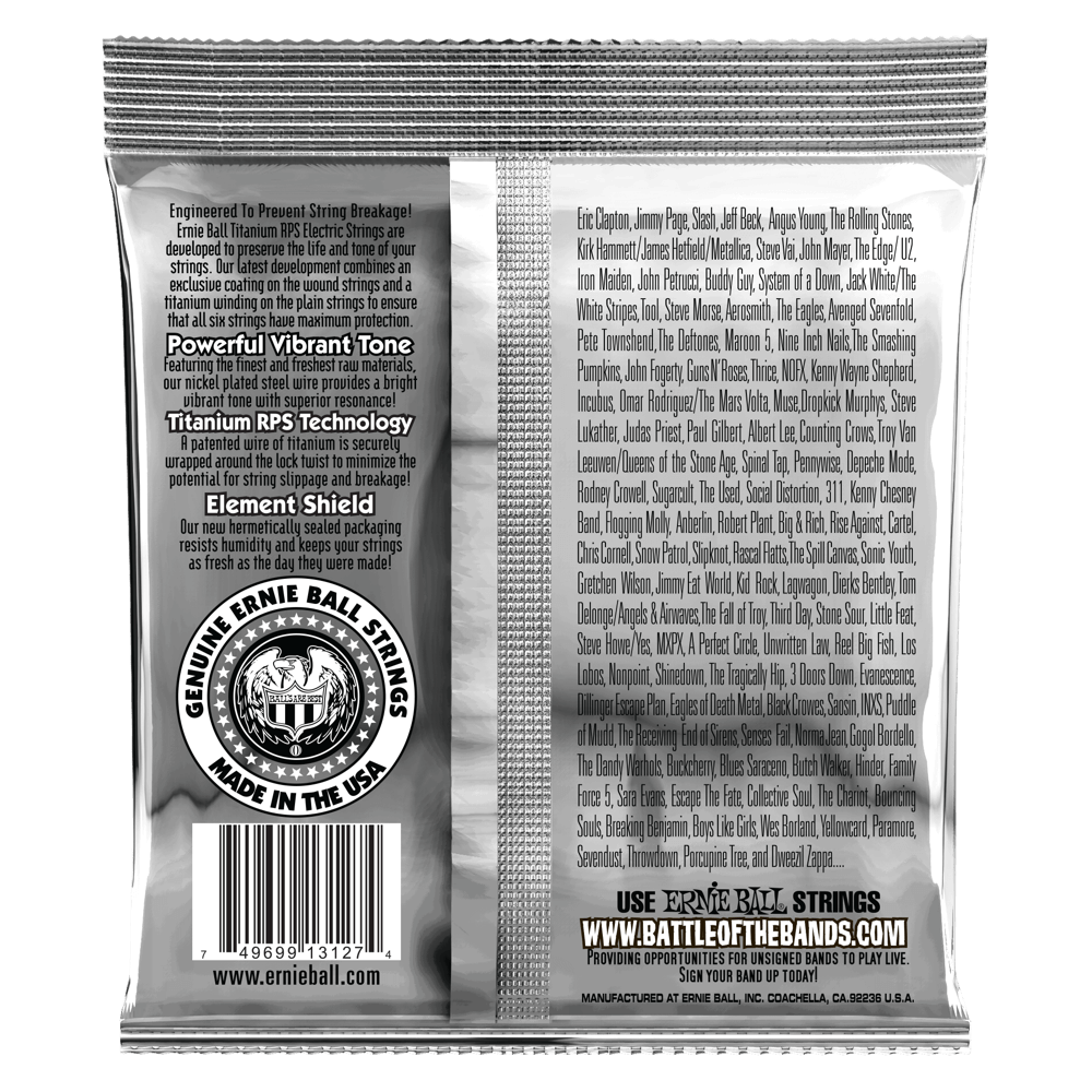 Ernie Ball Beefy Slinky Coated Titanium RPS Electric Guitar Strings -11-54 Gauge - 3127