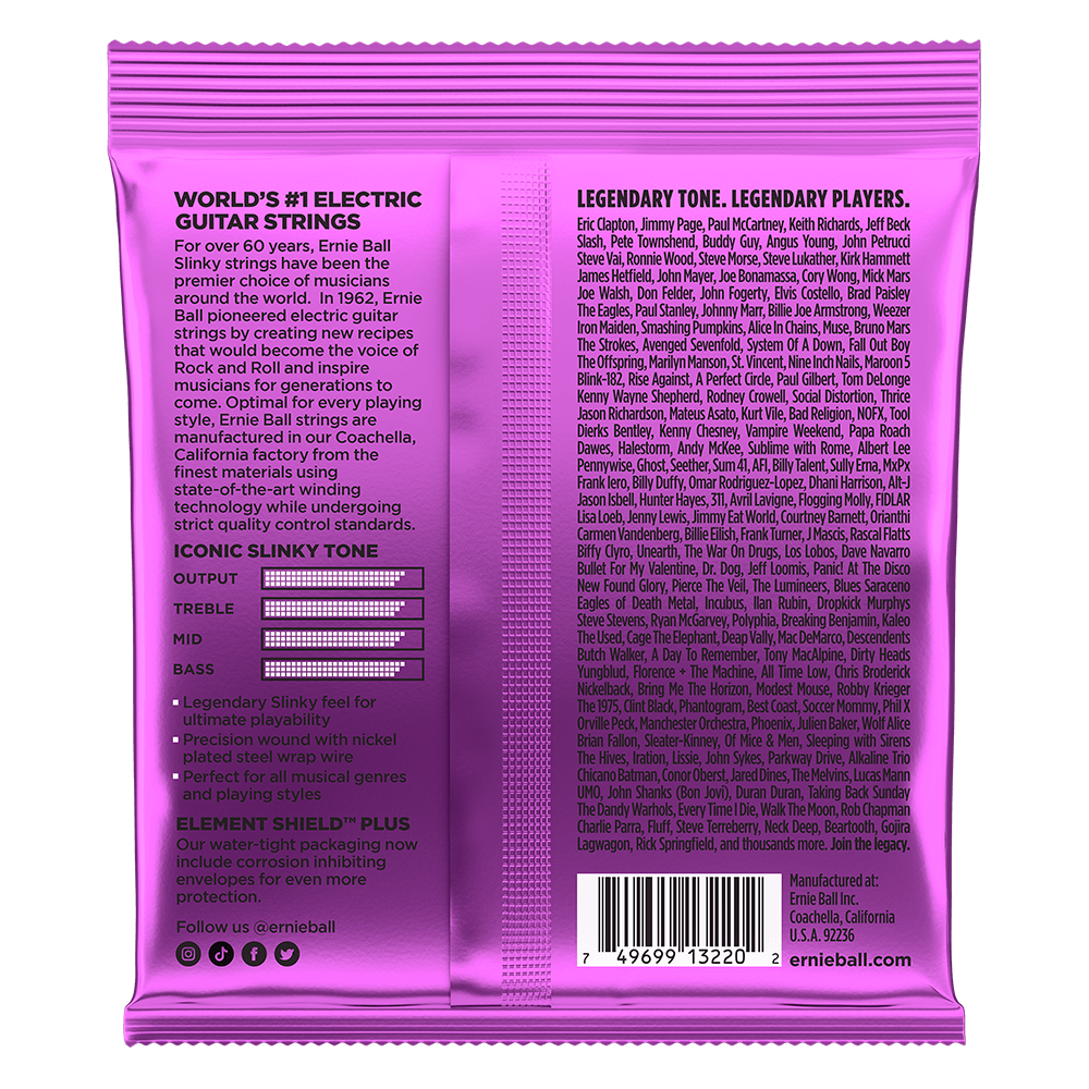 Ernie Ball Power Slinky Nickel Wound Electric Guitar Strings 11-48 Gauge - 3 Pack