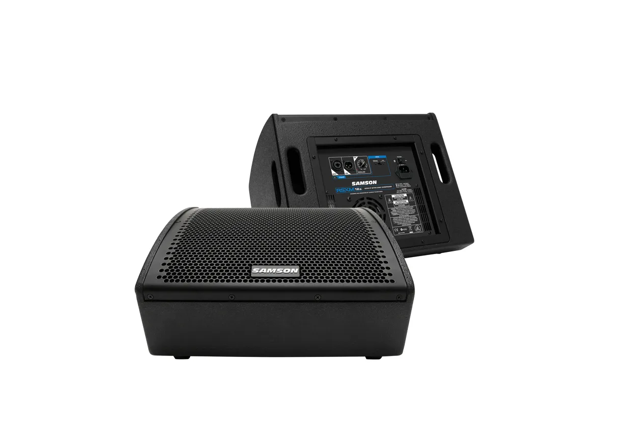 SAMSON RSXM12A 12" 800-Watt Coaxial Powered Stage Monitor - Poppa's Music