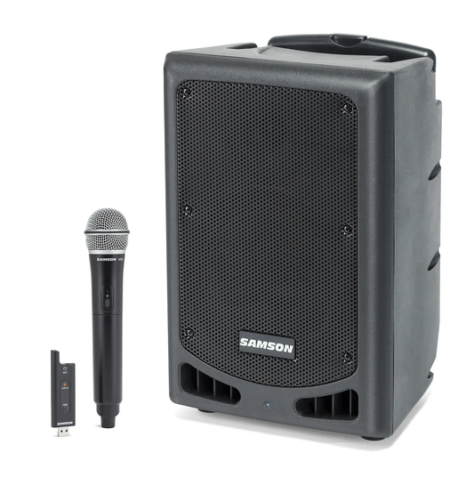 SAMSON Expedition XP208w Rechargeable Portable PA with Handheld Wireless System - Poppa's Music 