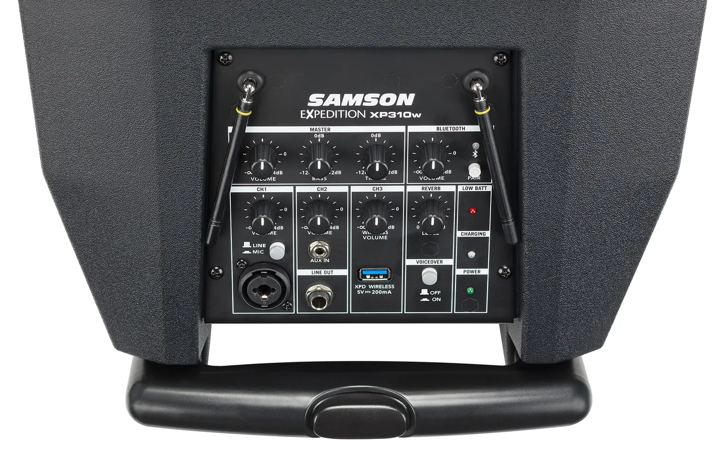 SAMSON Expedition XP310w Rechargeable Portable PA with Handheld Wireless System Band D - Poppa's Music