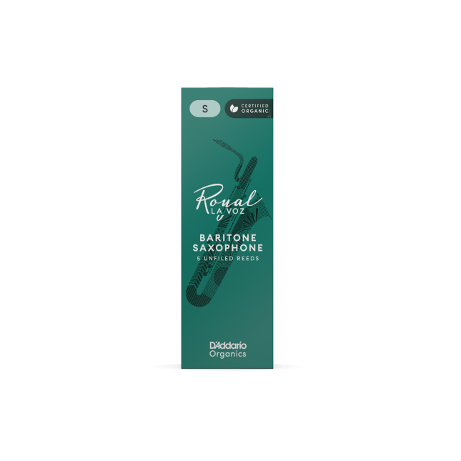 Royal La Voz Organic Baritone Saxophone Reeds, Strength Medium, 5-pack