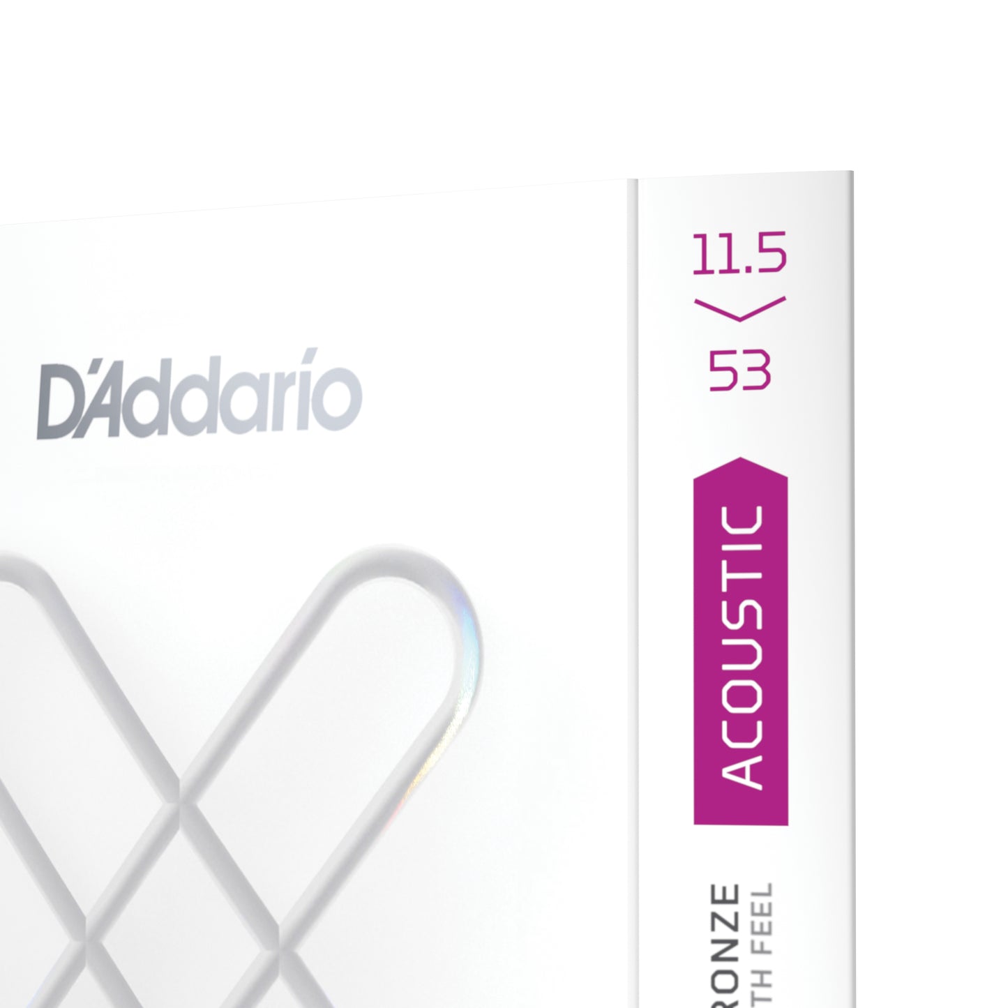 D'Addario 11.5-53 Custom Light Plus, XS Phosphor Bronze Coated Acoustic Guitar Strings XSAPB11553