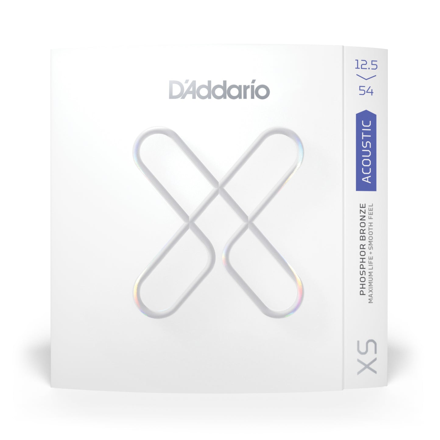 D'Addario 12.5-54 Light Plus, XS Phosphor Bronze Coated Acoustic Guitar Strings XSAPB12554