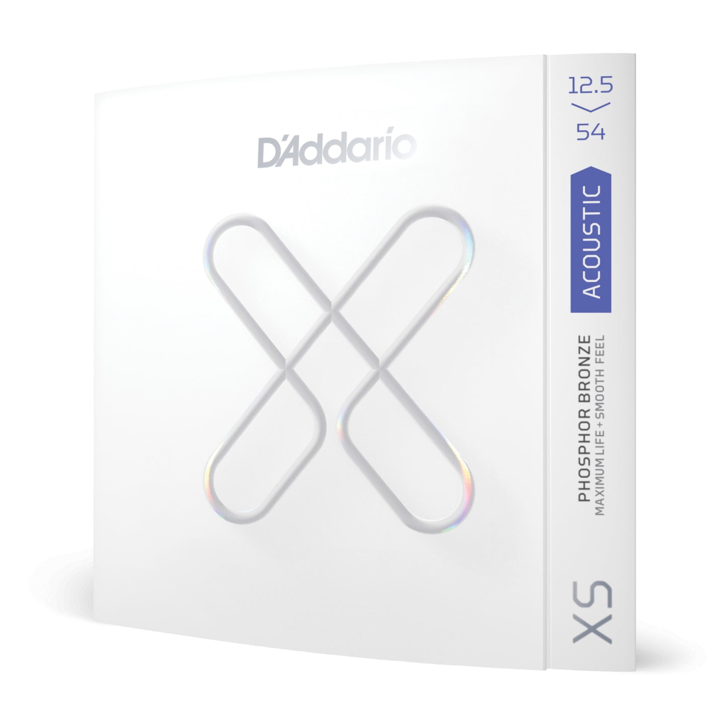 D'Addario 12.5-54 Light Plus, XS Phosphor Bronze Coated Acoustic Guitar Strings XSAPB12554