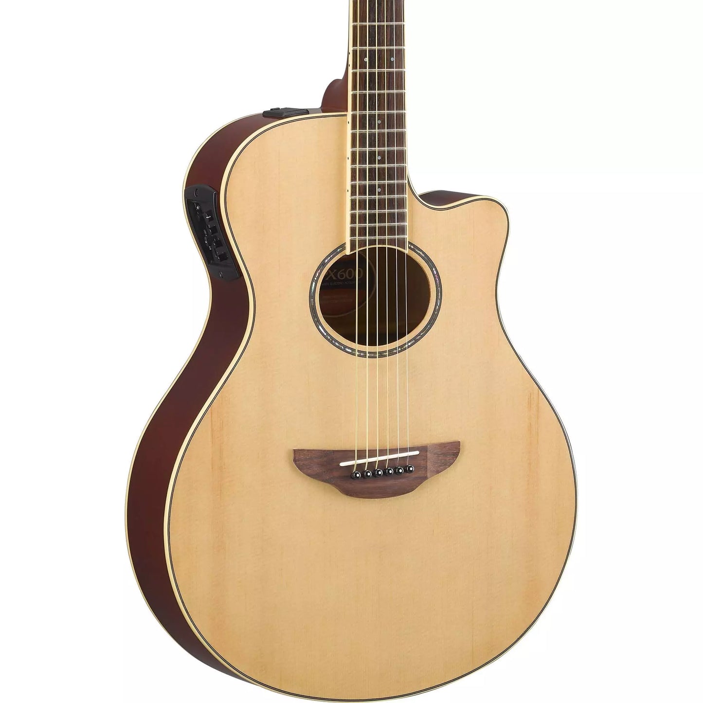 Yamaha APX600 NA Thin Body Acoustic-Electric Guitar, Natural