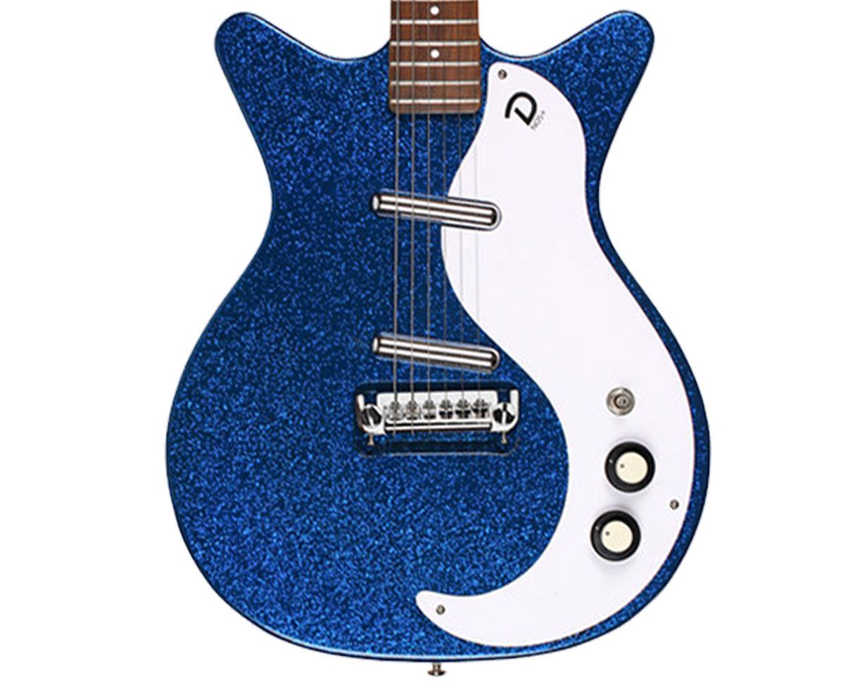 Danelectro 59 MOD NOS+ Electric Guitar Blue Metal Flake