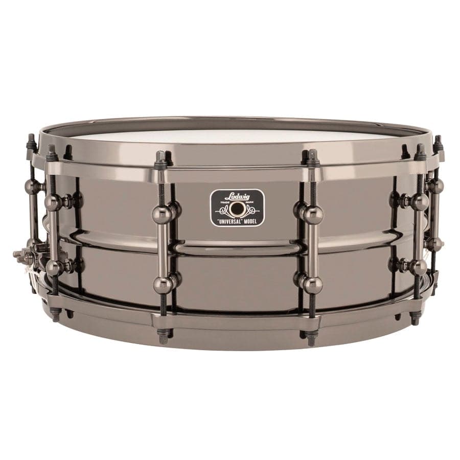 Ludwig 14x5.5 Universal Black Brass Snare Drum with Black Hardware