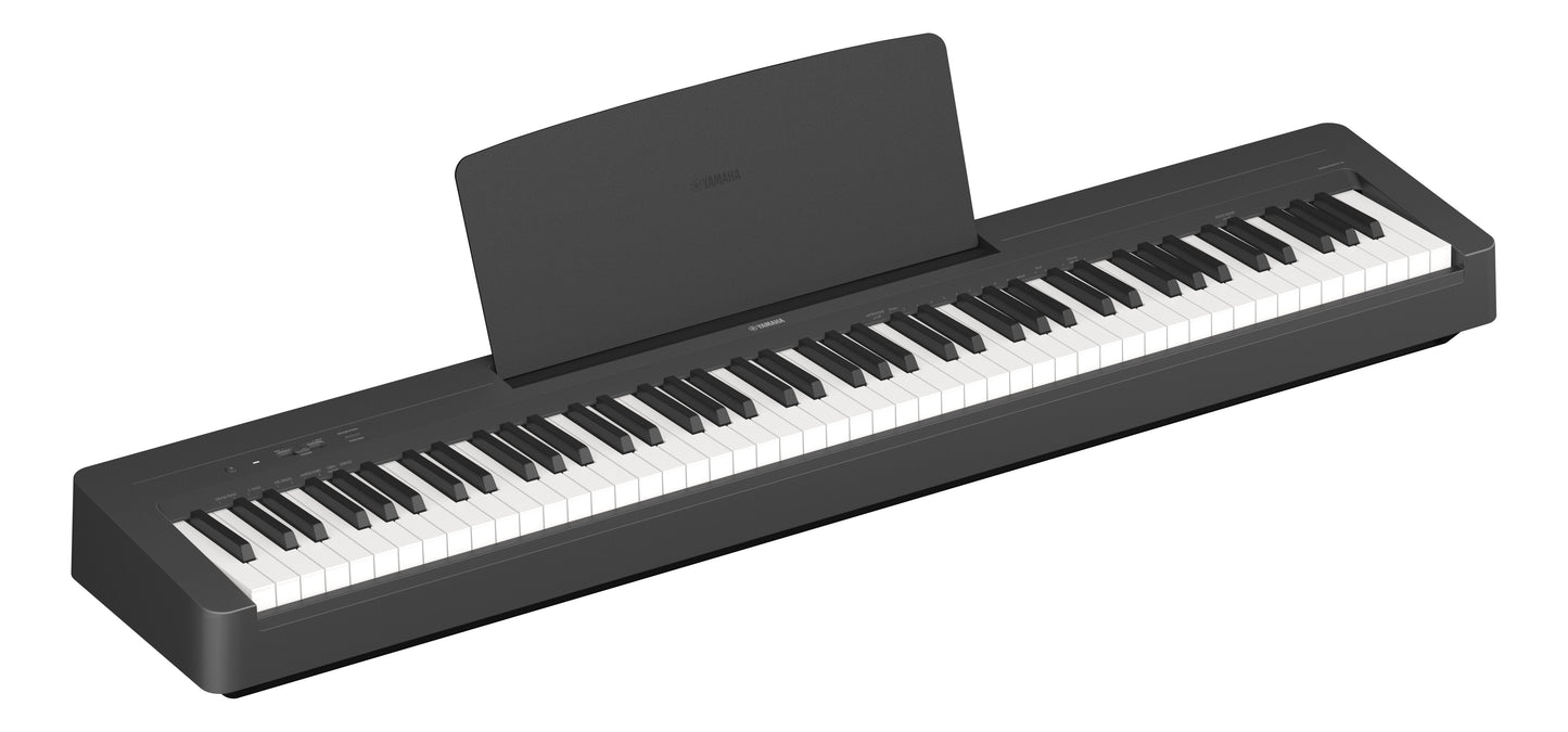 Yamaha P143B 88-Key Weighted Action Keyboard with Music Rest and Power Supply