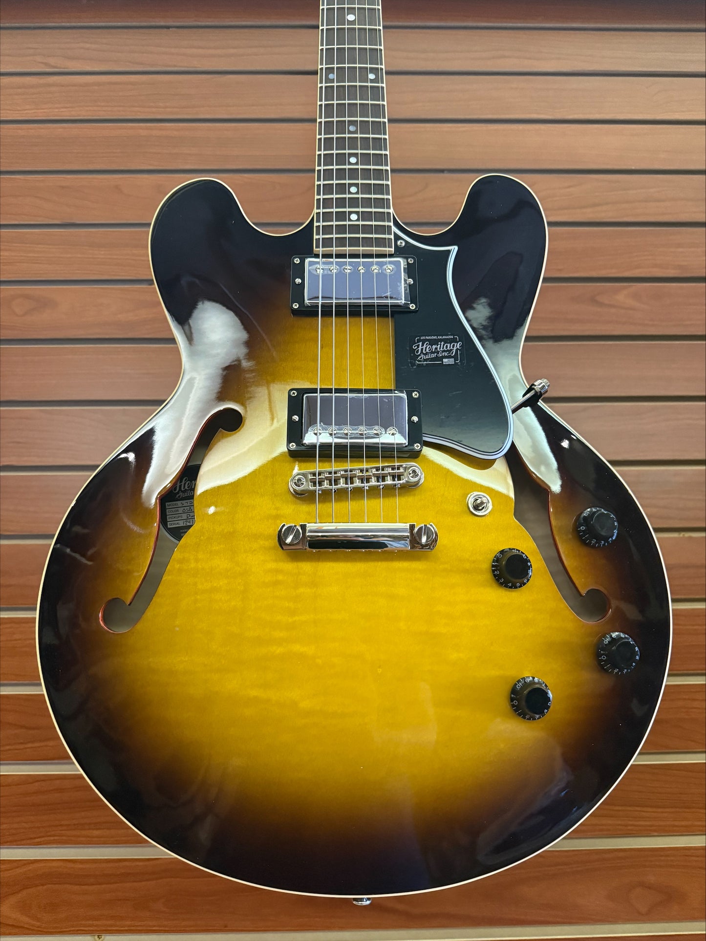 Heritage Standard Collection H-535 Electric Guitar with Case, Original Sunburst — HRT-010109123