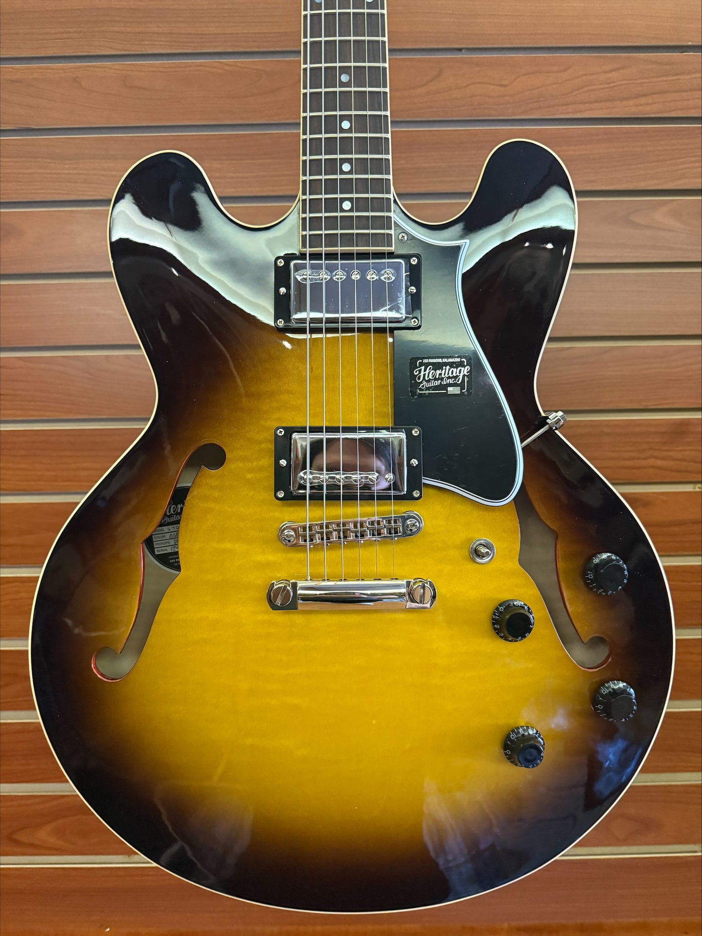 Heritage Standard Collection H-535 Electric Guitar with Case, Original Sunburst — HRT-010109123