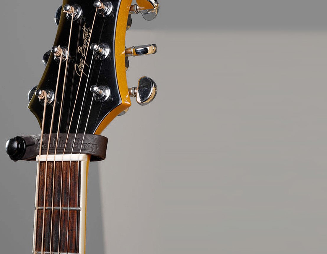 Franklin Chocolate Leather Playmaster Acoustic Guitar Strap Connector