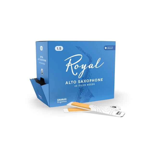 Royal by D'addario Alto Saxophone Reeds - Individually-Sealed, 25-Pack