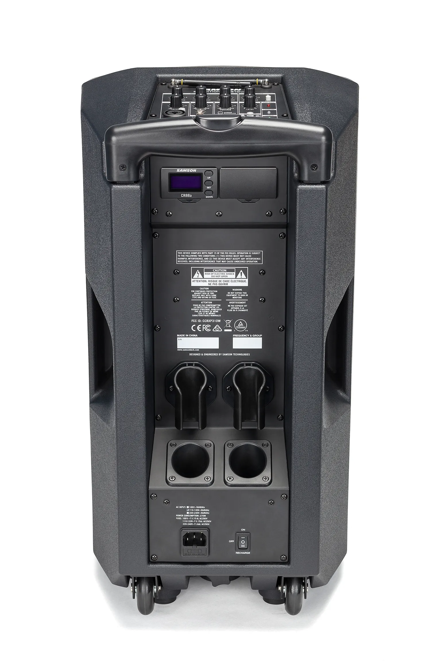 SAMSON Expedition XP310w Rechargeable Portable PA with Handheld Wireless System Band K - Poppa's Music