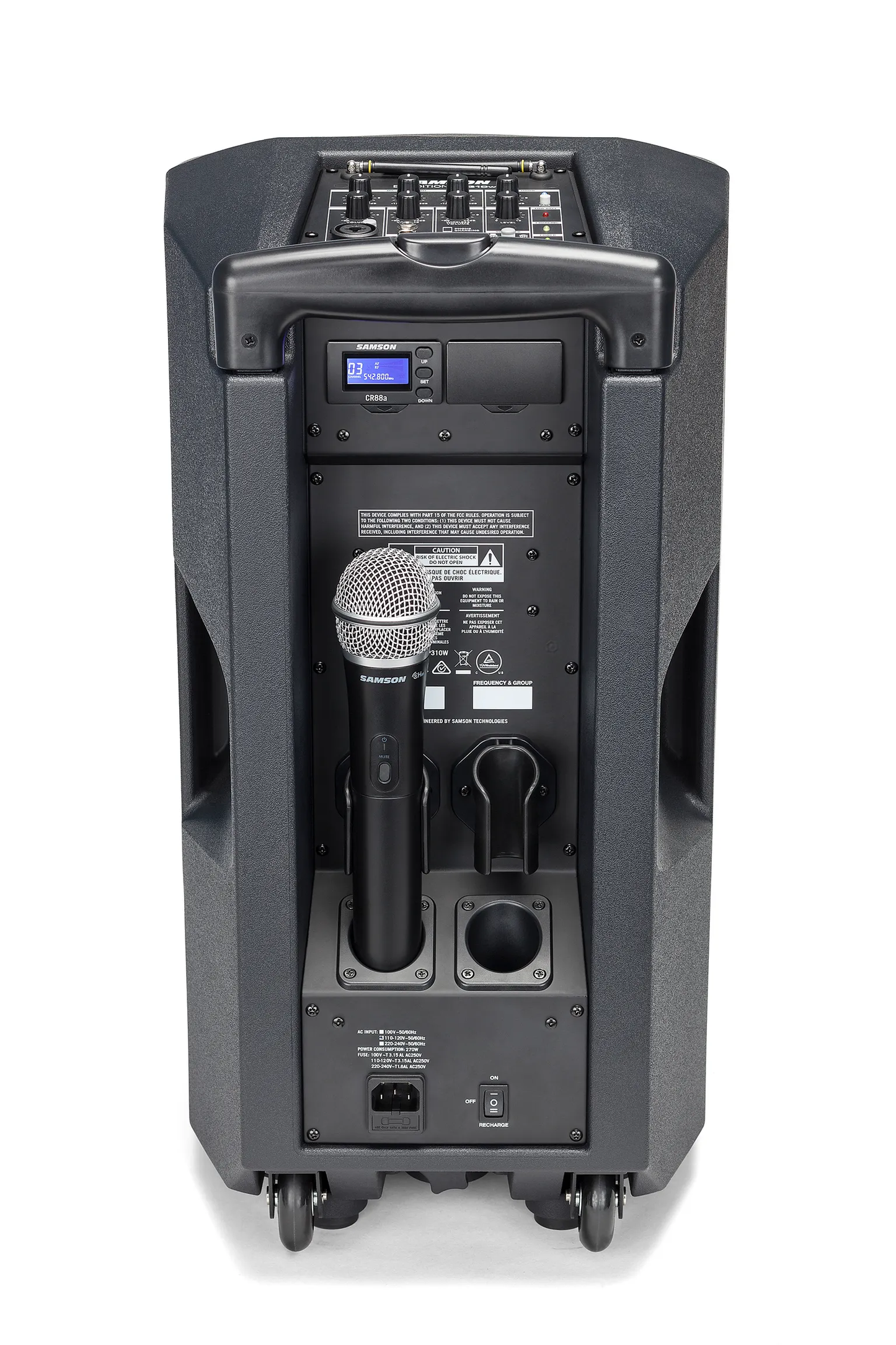 SAMSON Expedition XP310w Rechargeable Portable PA with Handheld Wireless System Band K - Poppa's Music