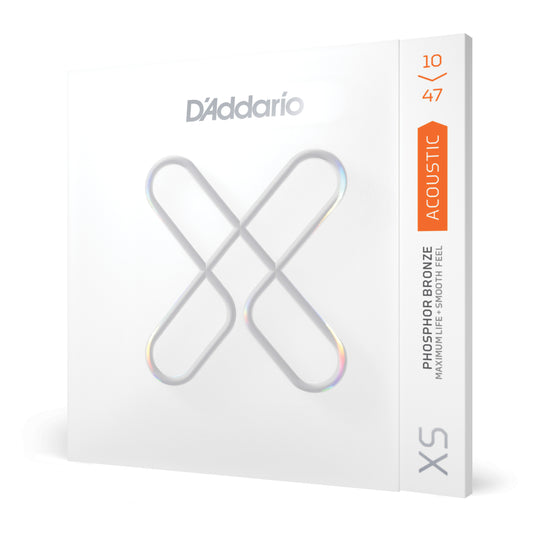 D'Addario 10-47 Extra Light, XS Phosphor Bronze Coated Acoustic Guitar Strings XSAPB1047