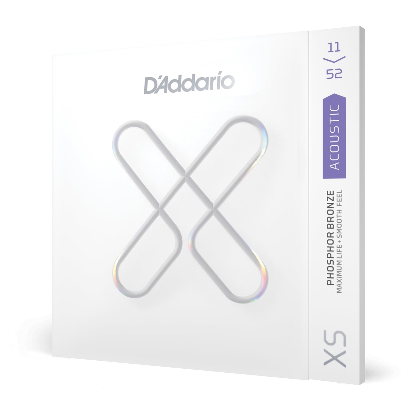 D'Addario 11-52 Custom Light, XS Phosphor Bronze Coated Acoustic Guitar Strings XSAPB1152