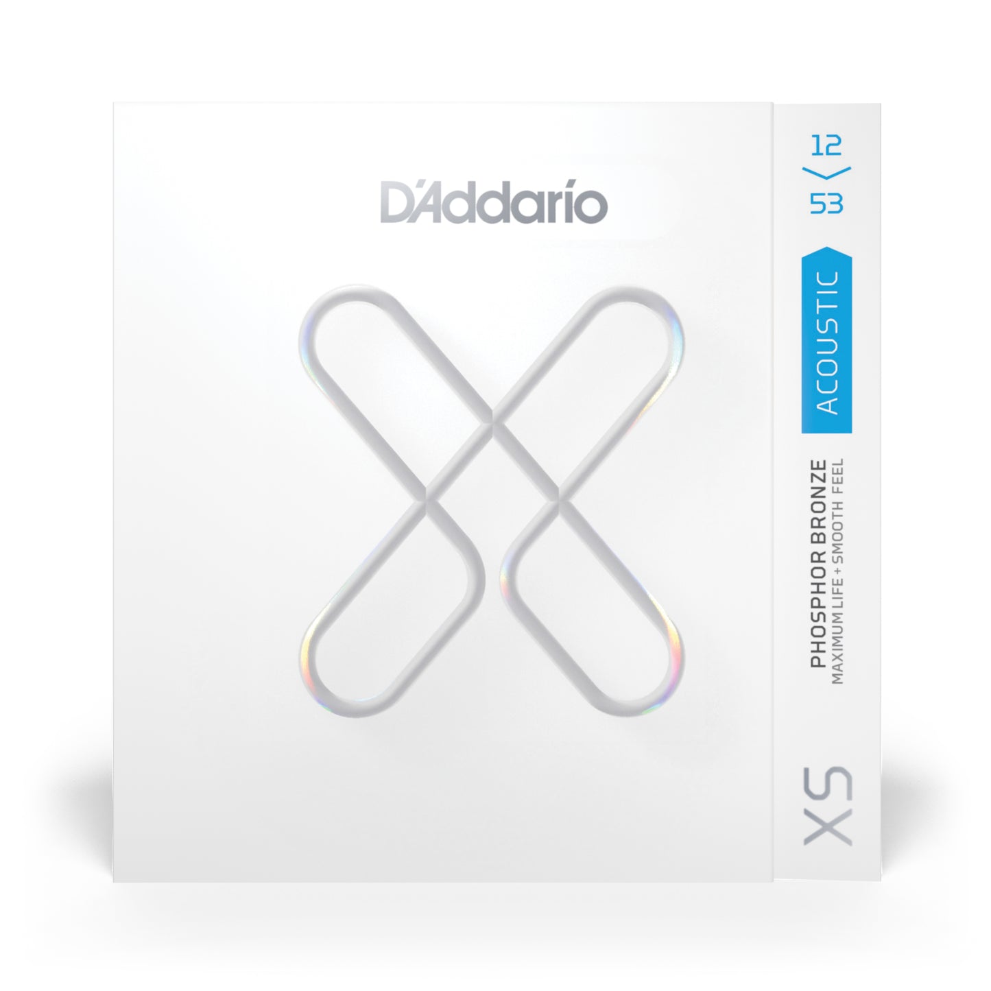 D'Addario 12-53 Light, XS Phosphor Bronze Coated Acoustic Guitar Strings XSAPB1253