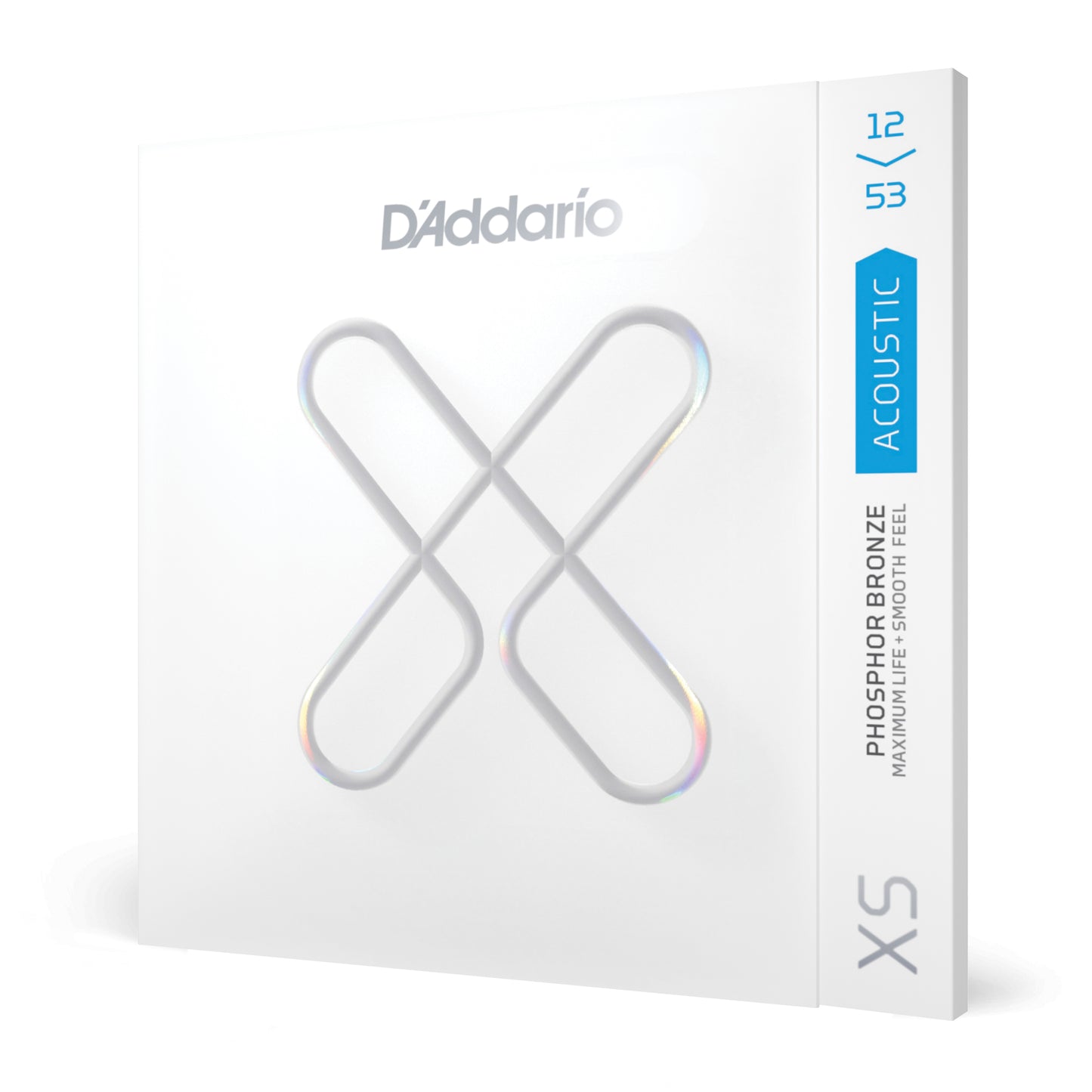 D'Addario 12-53 Light, XS Phosphor Bronze Coated Acoustic Guitar Strings XSAPB1253