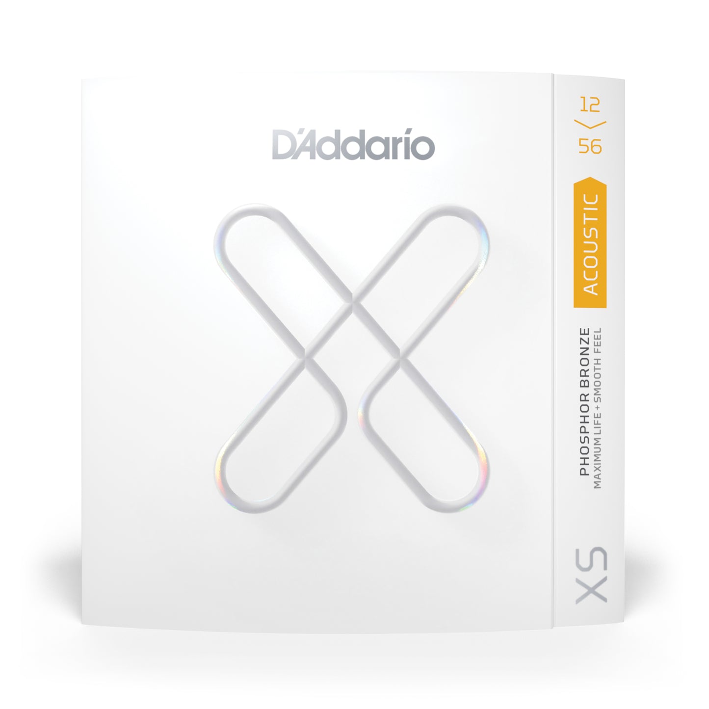 D'Addario 12-56 Light Top/Medium Bottom, XS Phosphor Bronze Coated Acoustic Guitar Strings XSAPB1256