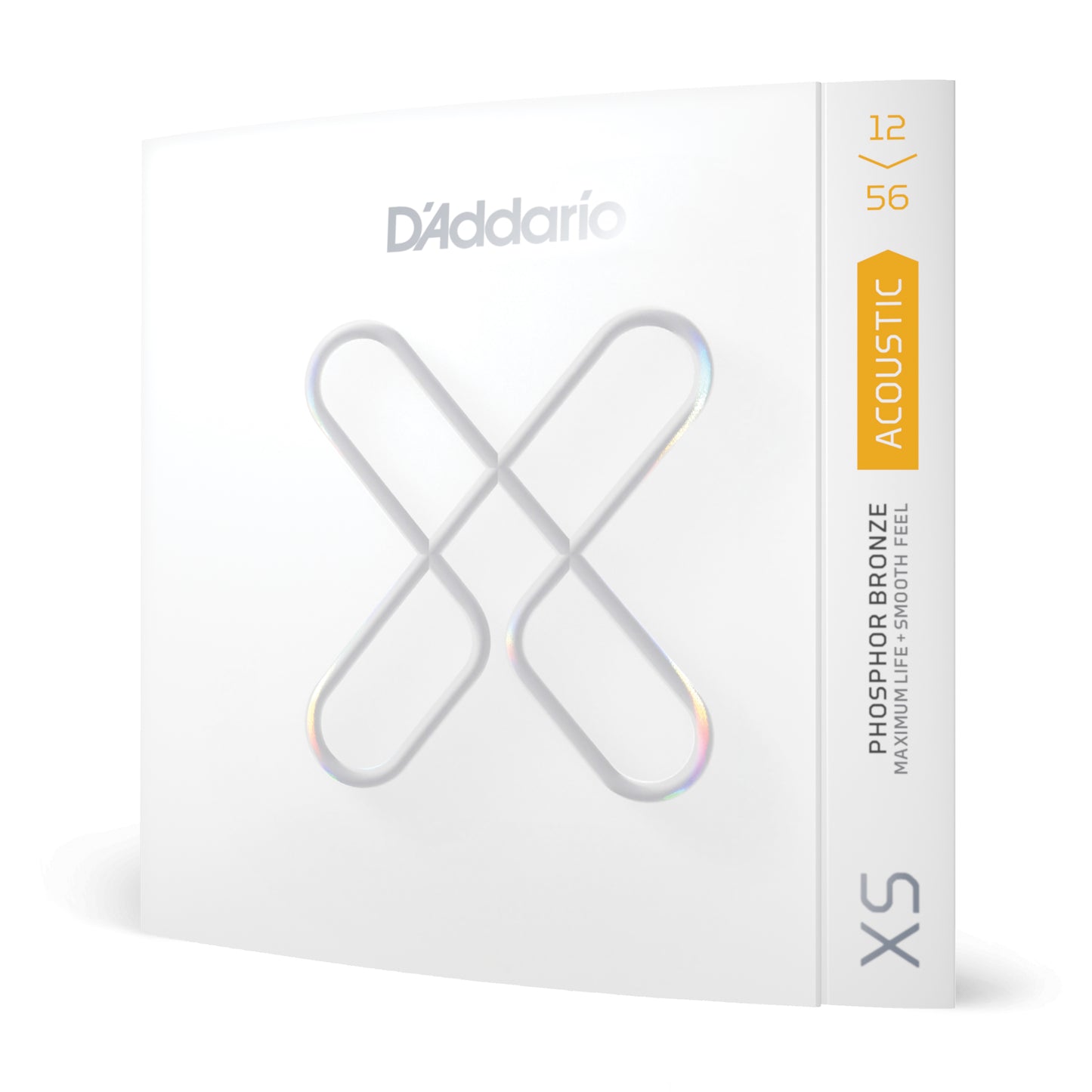 D'Addario 12-56 Light Top/Medium Bottom, XS Phosphor Bronze Coated Acoustic Guitar Strings XSAPB1256