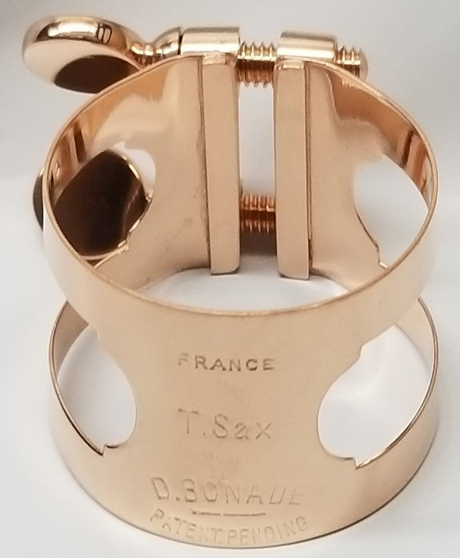 Bonade Tenor Sax Regular Rose Gold Plated Ligature - 2255PO - Poppa's Music