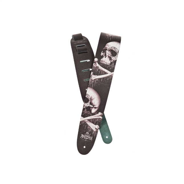 D'Addario Alchemy Gothic Collection Leather Guitar Strap - Poppa's Music