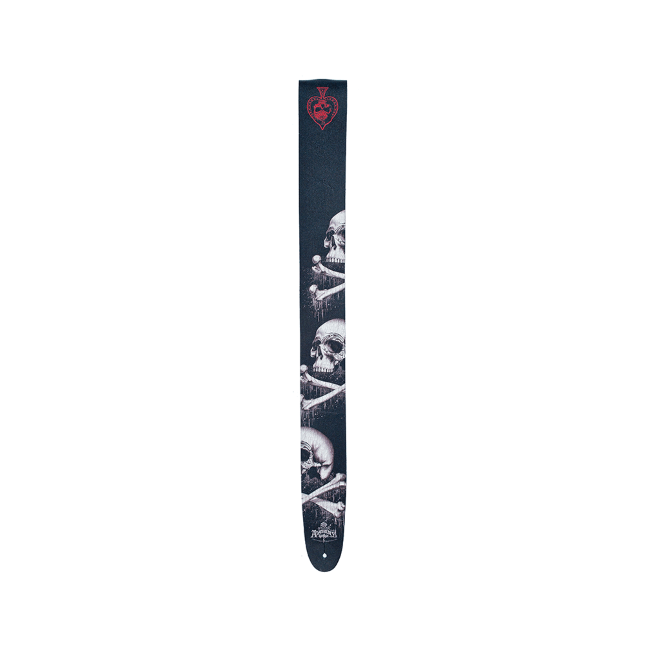 D'Addario Alchemy Gothic Collection Leather Guitar Strap - Poppa's Music
