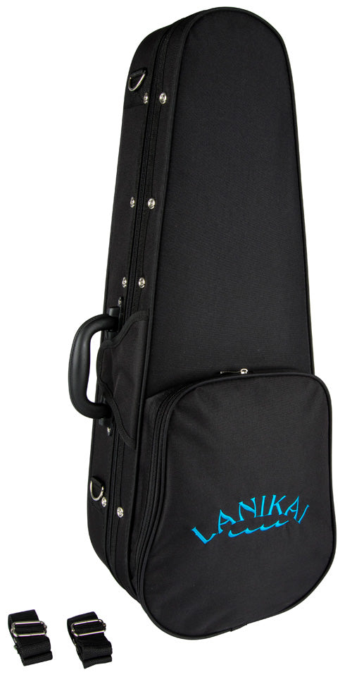 Lanikai Quilted Maple Series Acoustic/Electric Concert Ukulele Black Stain QM-BKCEC - Poppa's Music