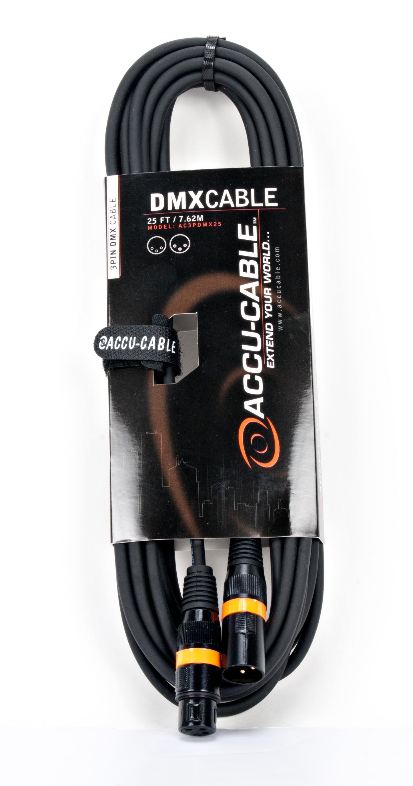 ADJ Accu-Cable 3-PIN DMX Cable 25 Feet - Poppa's Music